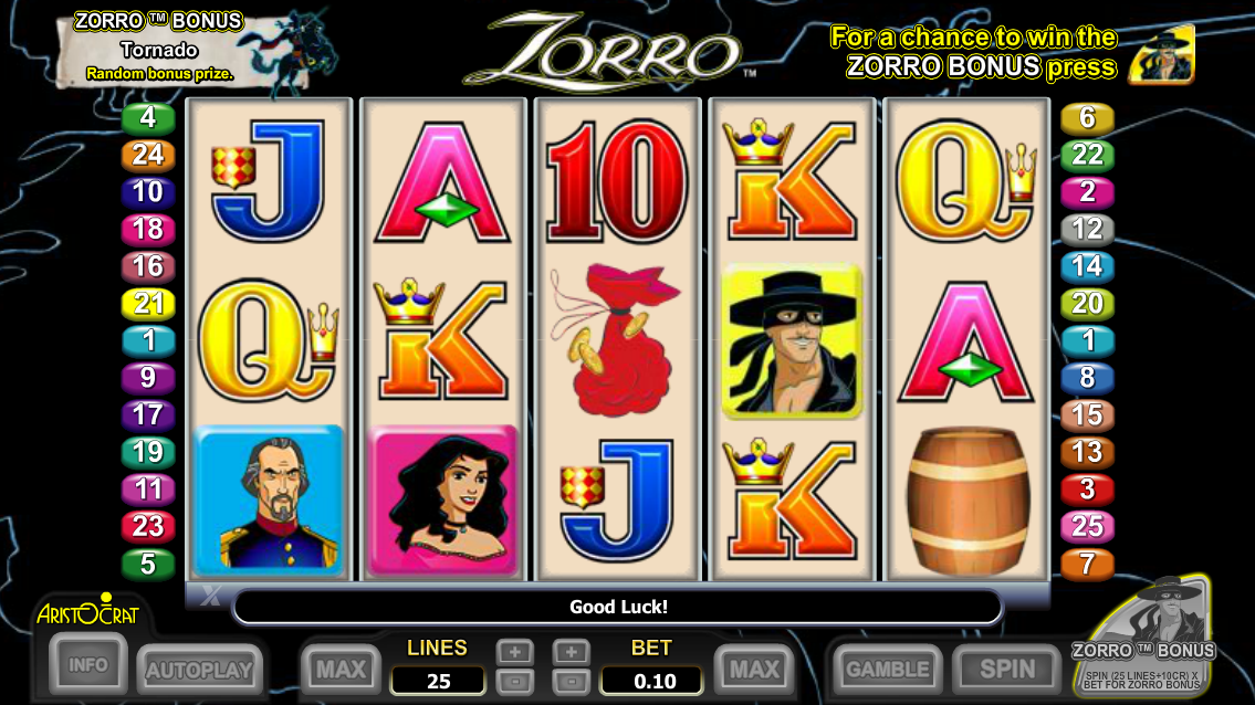 Zorro Slot Free Online Game