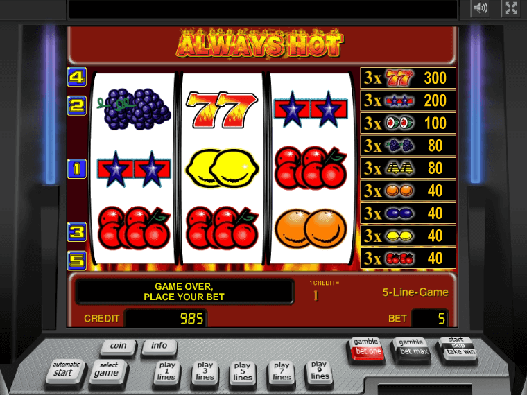 Free Sizzling Hot Slot Machine