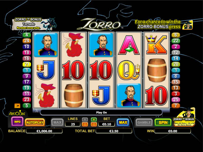 Slot Machine Zorro Free