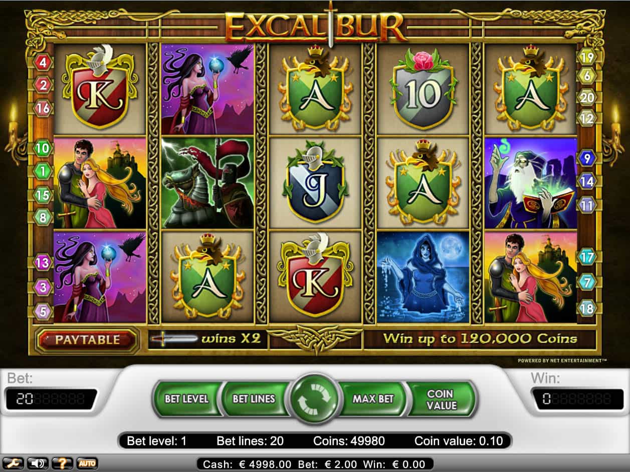 Excalibur Slot Machine