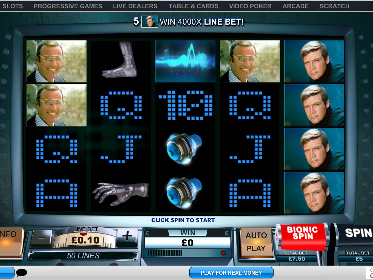 The Six Million Dollar Man Slot Machine