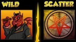 Wild- und Scatter-Symbole des kostenlosen Online-Spielautomaten Devil's Delight