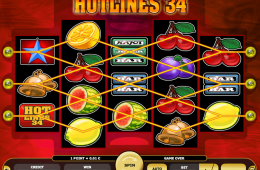 Bild vom kostenlosen online Spielautomat Hotlines 34