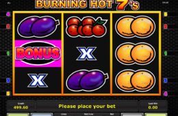 Online ingyenes nyerőgépes játék Burning Hot 7's