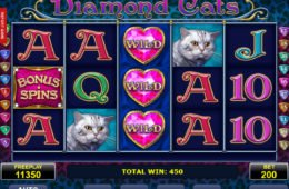 Diamond Cats online ingyenes pénzbefizetés nélkül is játszható nyerőgép