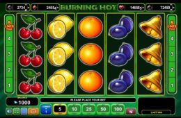 Automat do gier online Burning Hot online za darmo