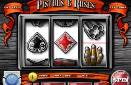 Joc de cazino gratis cu învârtiri Pistols and Roses