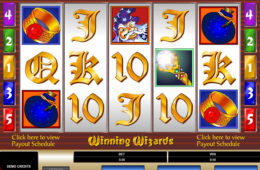 O imagine din joc cu aparate cazino Winning Wizards
