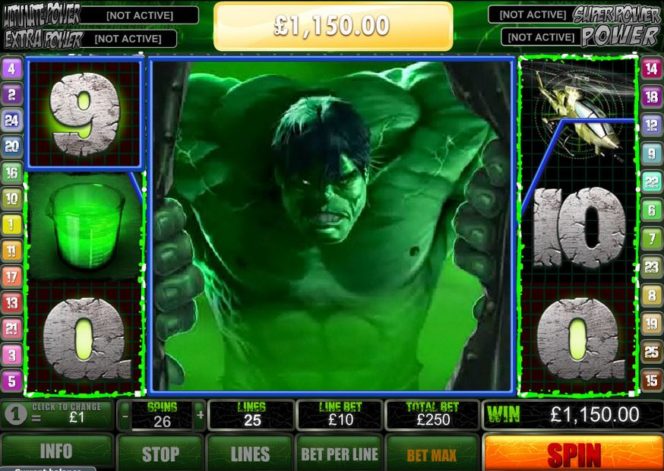 Бонус из бесплатного казино автомата Тhe Incredible Hulk