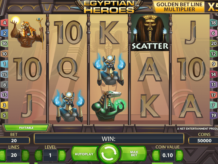 picture of Egyptian Heroes free online slot machine