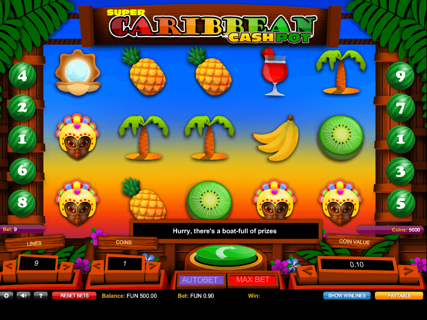 picture of free online slot Caribbean Cashpot