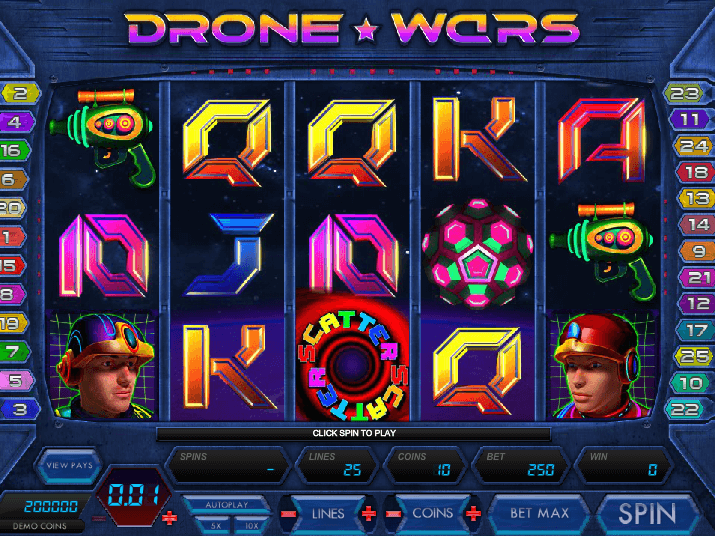 picture from free online slot game Drone Wars