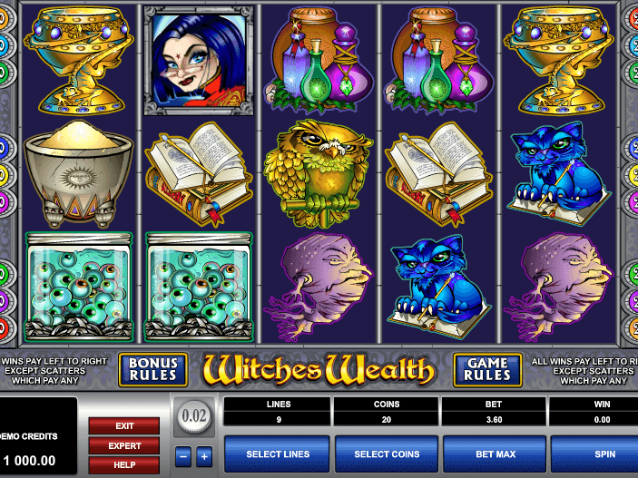 pic of free online slot Witches Wealth