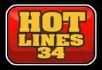 Logo of free casino slot Hotlines 34
