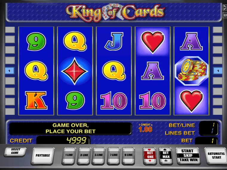 slot machines online king of cards