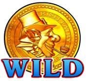 Simbolul wild din jocul online ca la aparate Rainbow riches