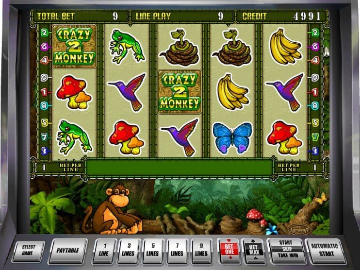 Online slot machines crazy monkey
