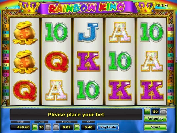 free online casino slot Rainbow King by Novomatic