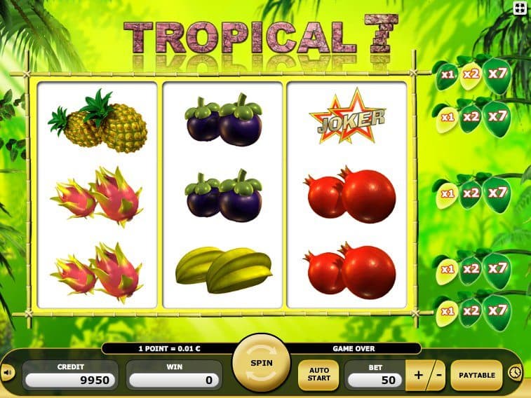 Slot machine Tropical 7 free online
