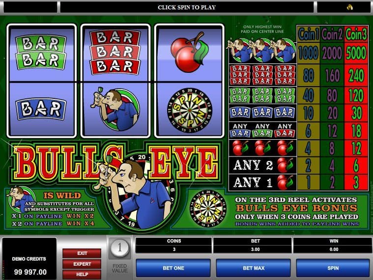 Casino online slot Bulls Eye