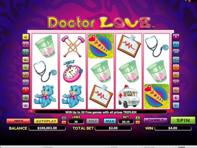 Casino game slot Doctor Love online