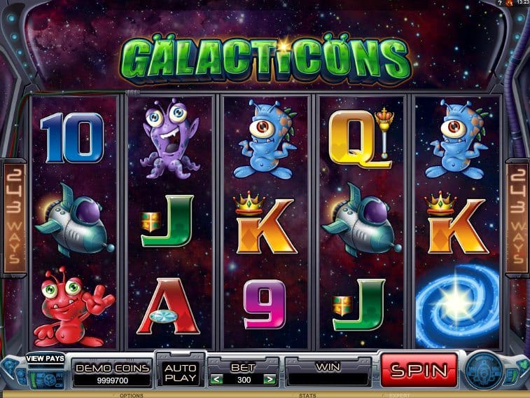 Casino slot machine Galacticons