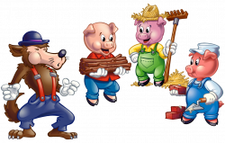 Fairy tale Three little pigs