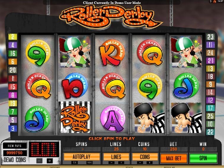 Roller Derby casino free slot game
