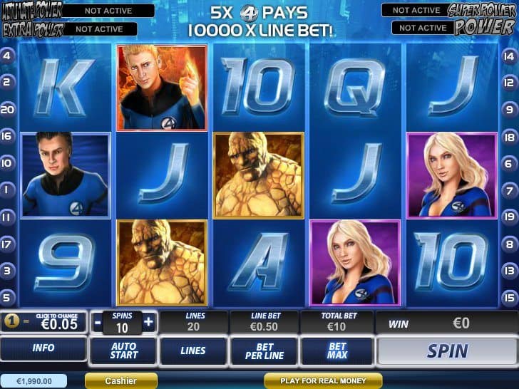 Play free online slot for fun Fantastic Four