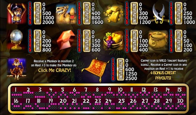 Picture from the slot machine Genie´s Fortune online 