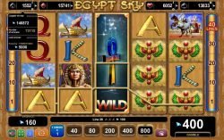 Special feature in free slot machine Egypt Sky 