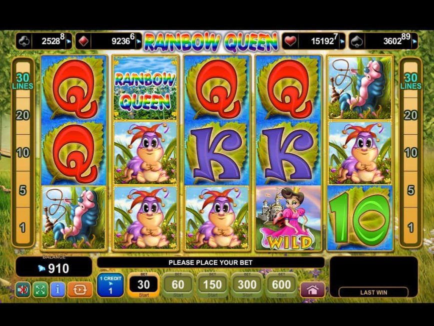 Play free casino slot machine Rainbow Queen