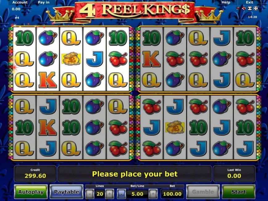 Online free casino slot machine 4 Reel Kings