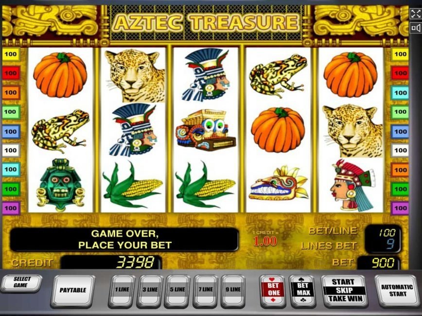 Casino slot machine Aztec Treasure