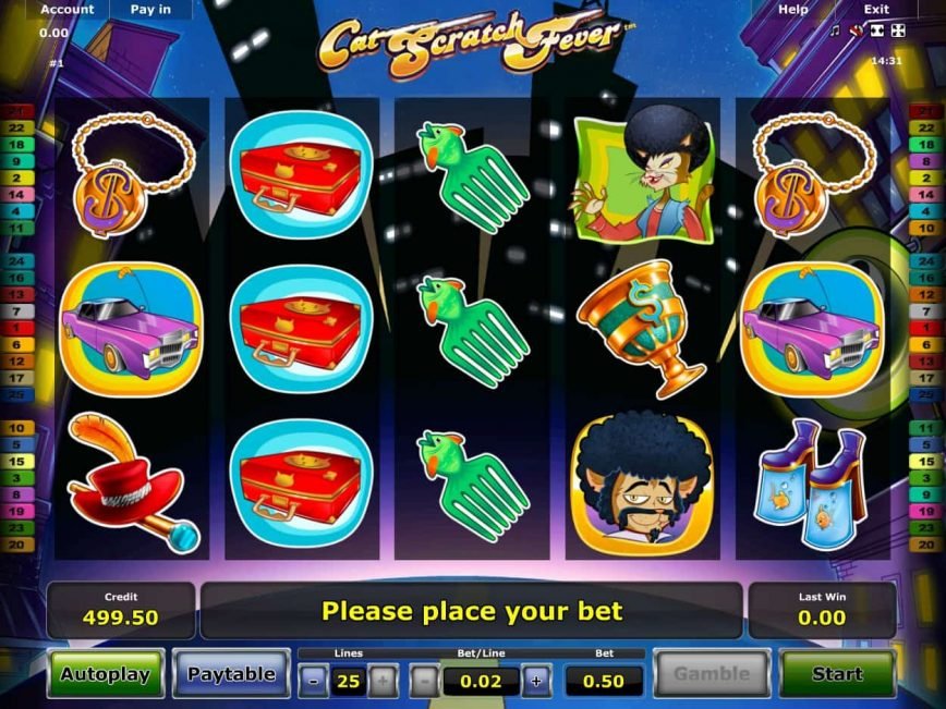 Online slot machine Cat Scratch Fever no deposit
