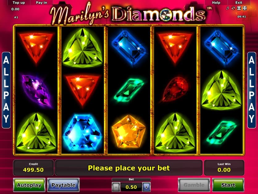 Online casino slot Marilyn's Diamonds no registration