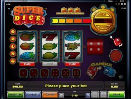 Casino online slot machine SuperDice