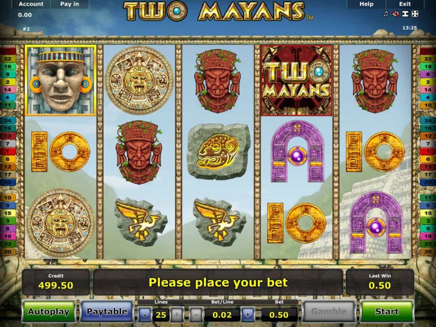 Casino slot game Two Mayans no deposit