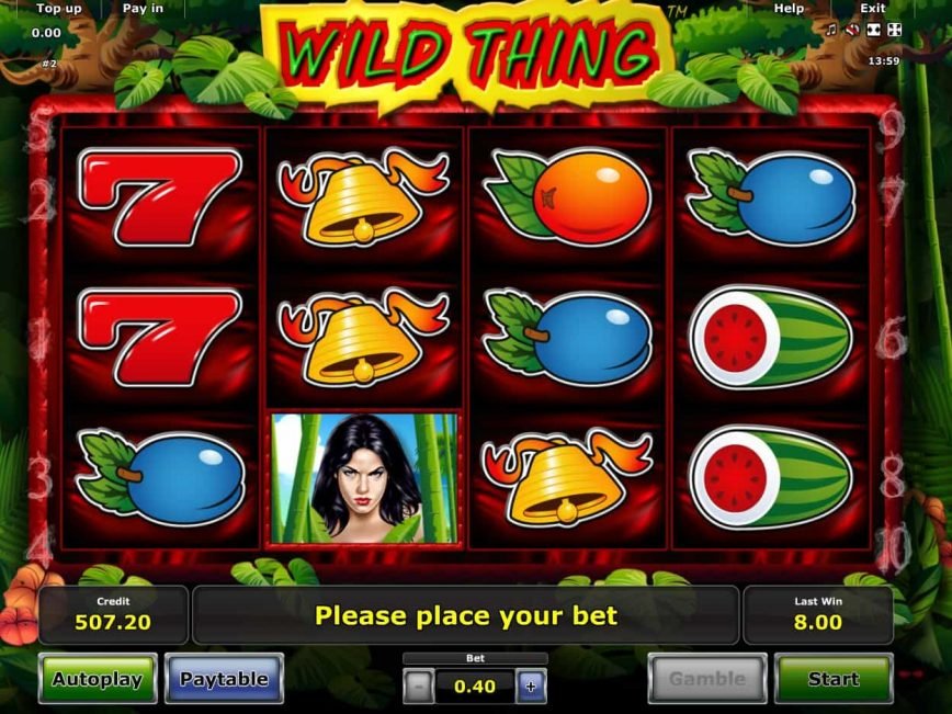 Wild Thing free slot no deposit