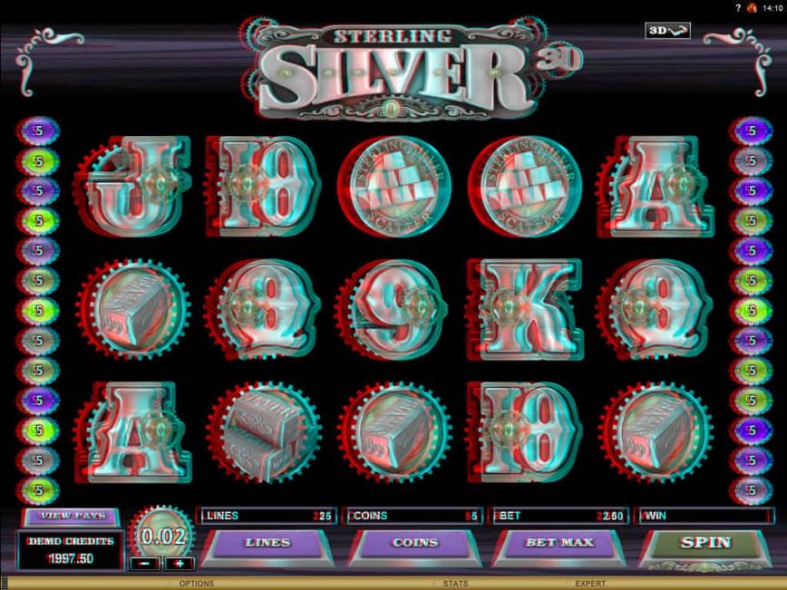 Online casino slot Sterling Silver 3D