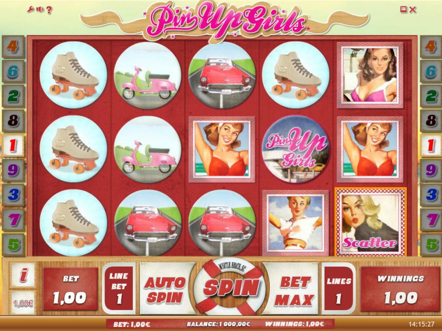 Picture from online casino slot game Pin Up Girls