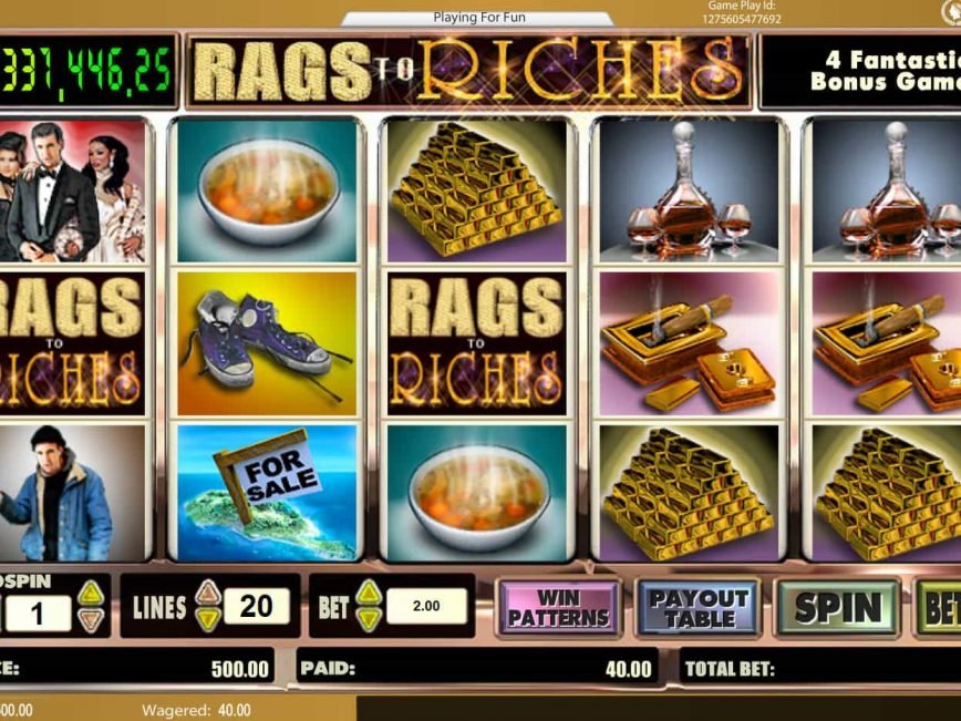 Free casino game Rags to Riches