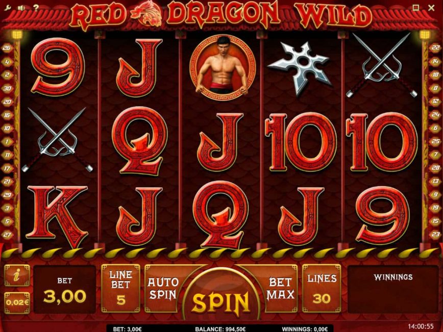 Play online casino slot Red Dragon Wild