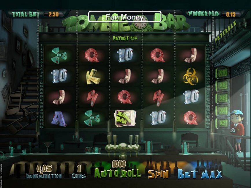 Online slot game Zombie Bar no deposit