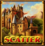 Scatter symbol from online casino game 5 Knights 