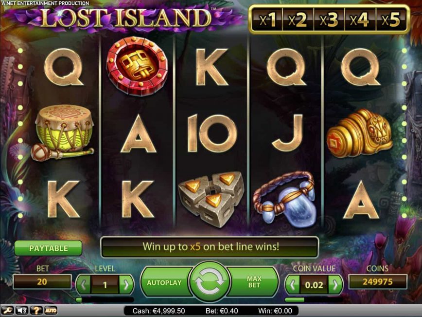 Online casino game Lost Island