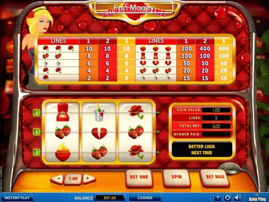 Play free slot Love Machine online