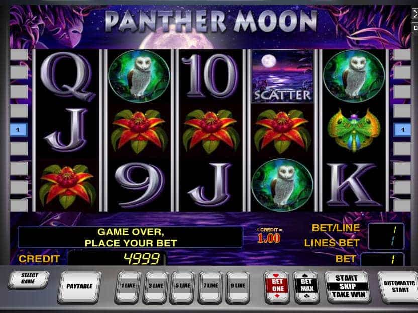 Casino slot machine Panther Moon no deposit