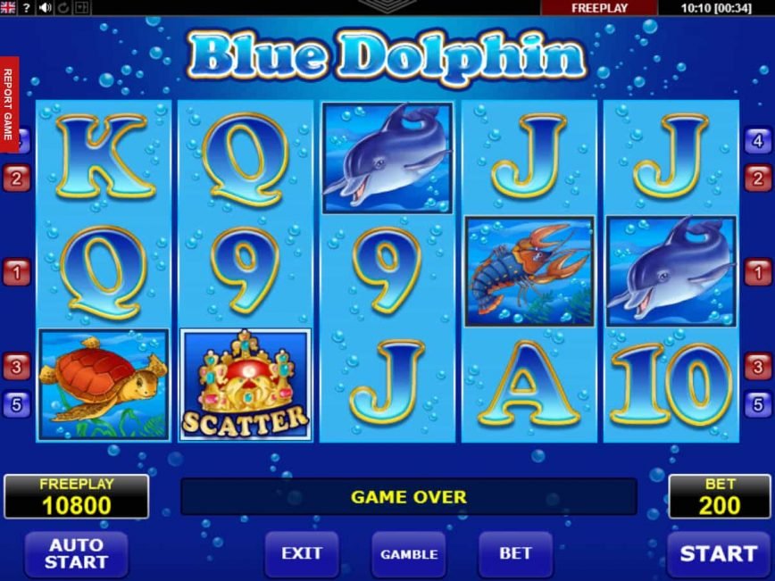Casino slot game Blue Dolphin no deposit