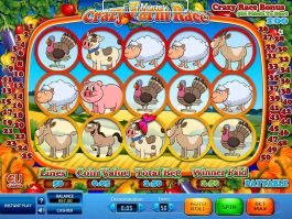 Play free online slot game Crazy Farm Race